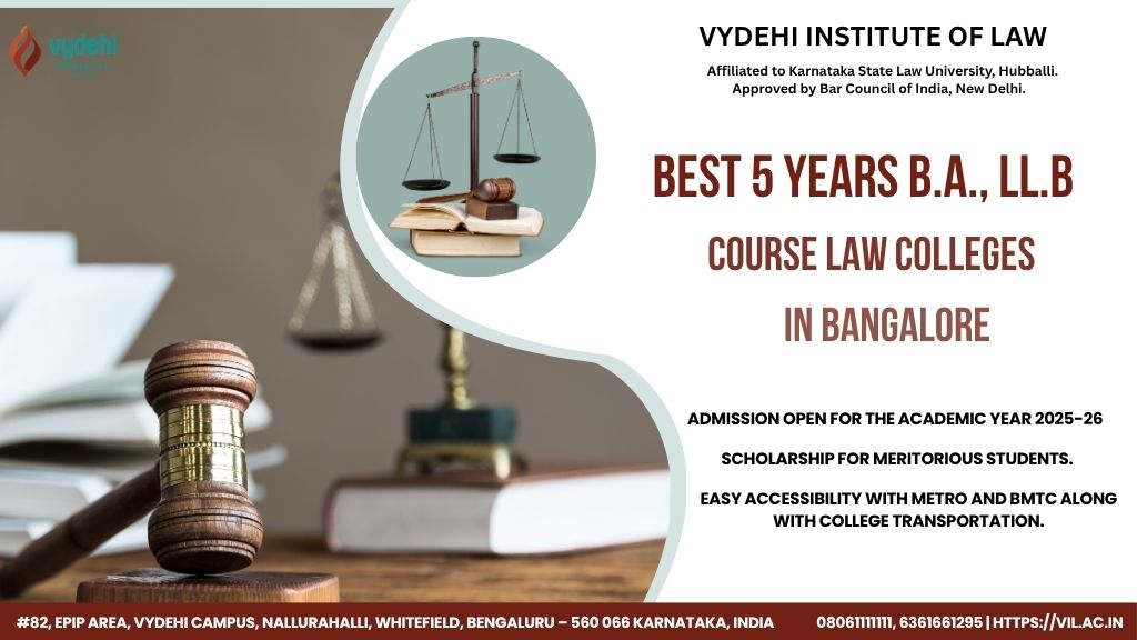  Best 5 years B.A., LL.B course Law colleges in bangalore.